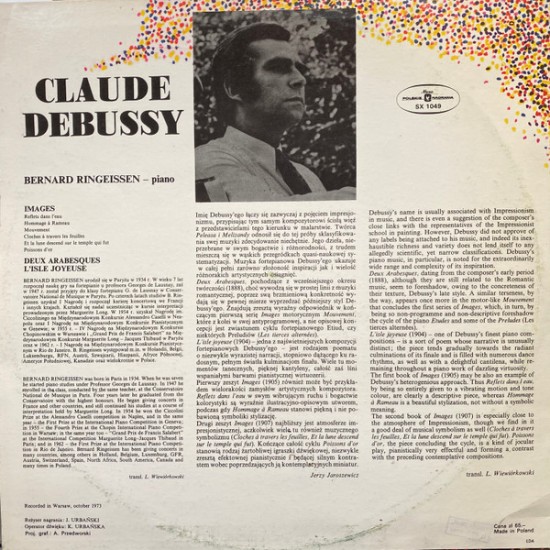 Claude Debussy. Images, Deux Arabesques, L’isle Joyeuse