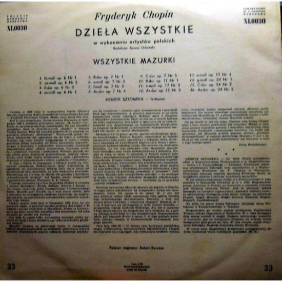 Dzieła Wszystkie – Mazurki Vol. 1