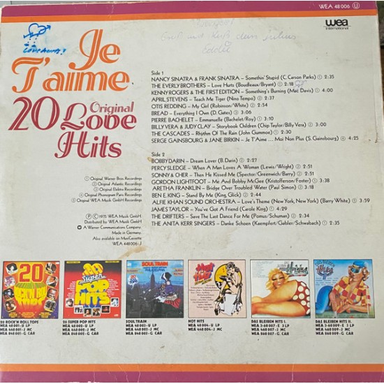 Je T'Aime - 20 Original Love Hits