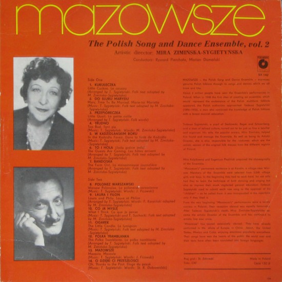 Mazowsze - The Polish Song And Dance Ensemble Vol. 2