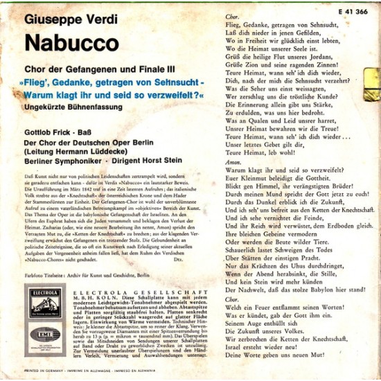 Nabucco - Gefangenen Chor