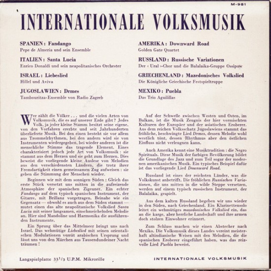 Internationale Volksmusik