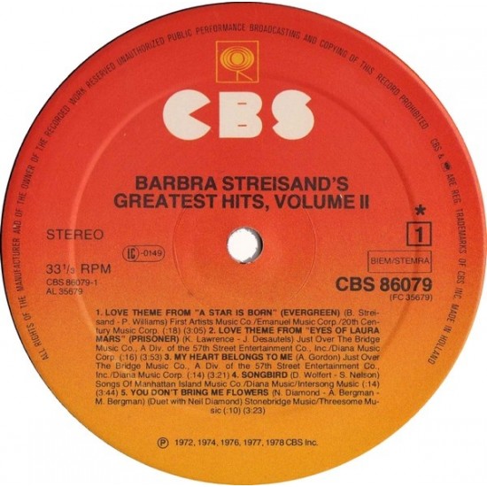 Barbra Streisand's Greatest Hits - Volume 2