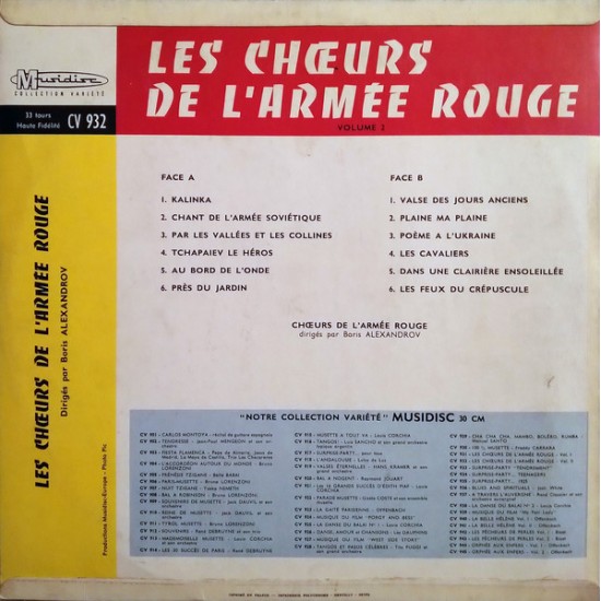 Les Chœurs De L'Armée Rouge (Volume 2)