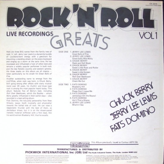 Rock 'N' Roll Greats Vol 1