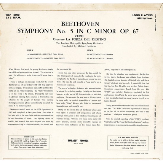 Symphony No. 5 In C Minor Op. 67